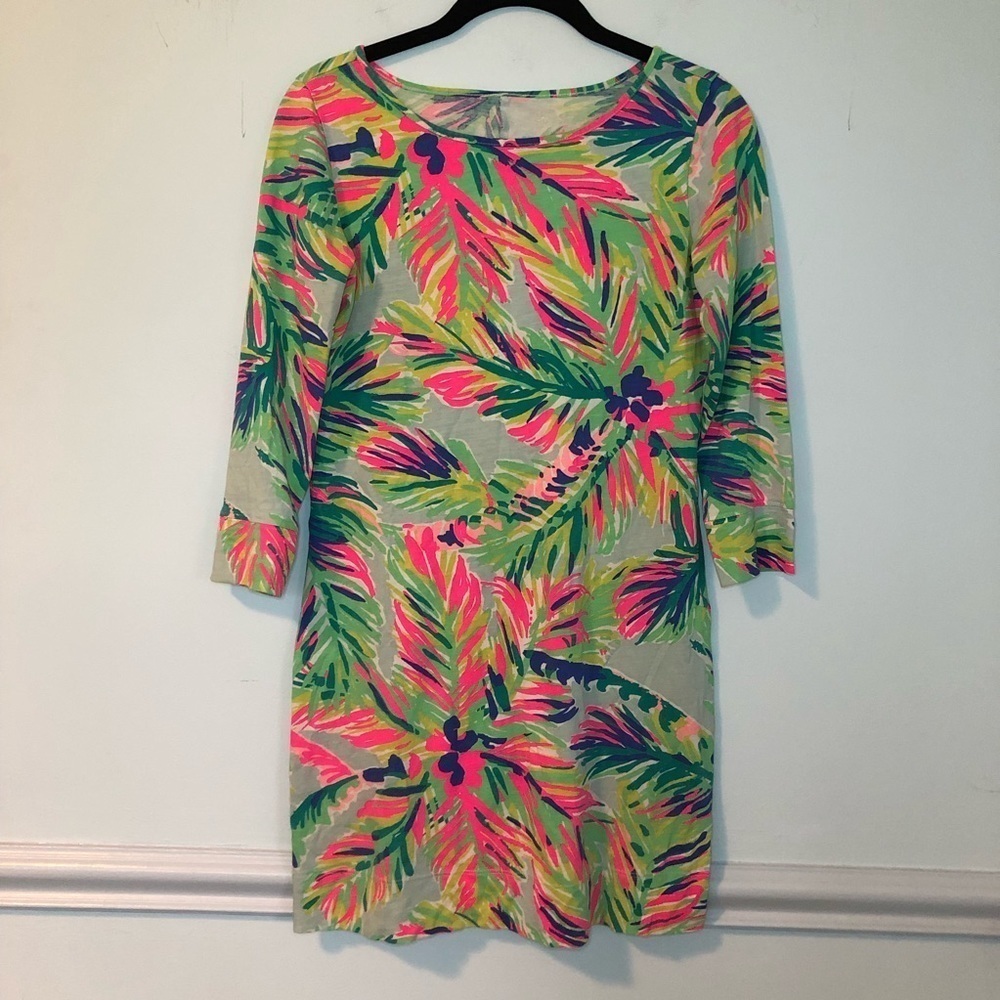 Lilly Pulitzer Bright Multi-Colored Palm Tree Marlowe Dress Size XS